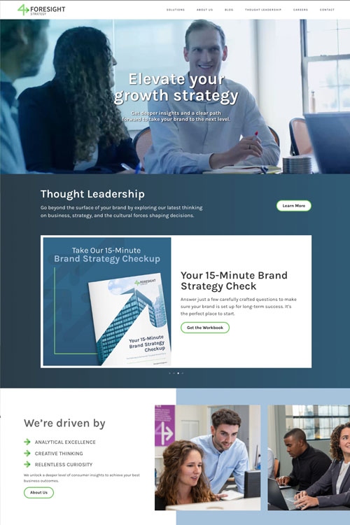 Foresight Strategy website success story preview
